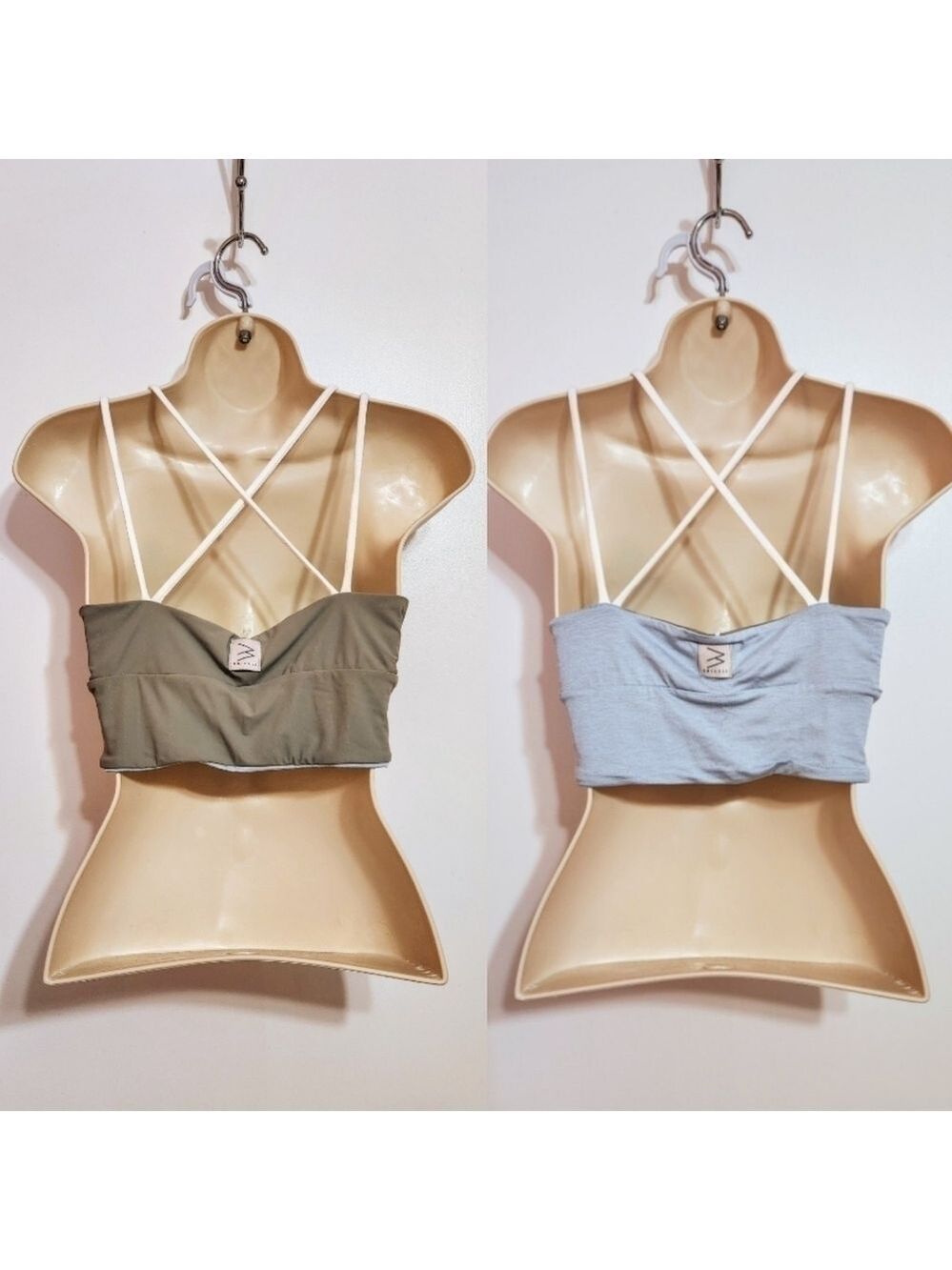 Briavia Reversible Strappy Bralette Top Green Blue M/L - Picture 2 of 10